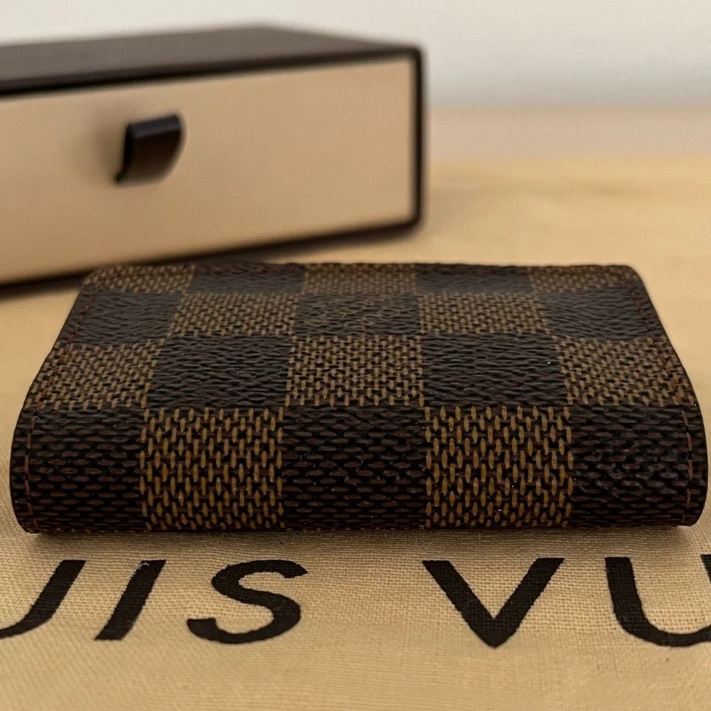 Louis Vuitton Ebene Cufflink Earring Holder Dust bag Box Vintage Unisex